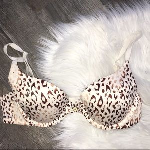 💋 VS Leopard Lined Demi 32B